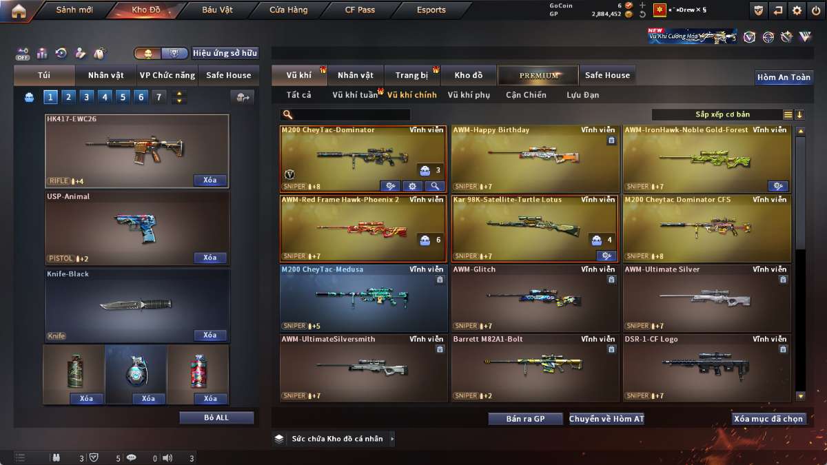 shop acc cf uy tin gia re